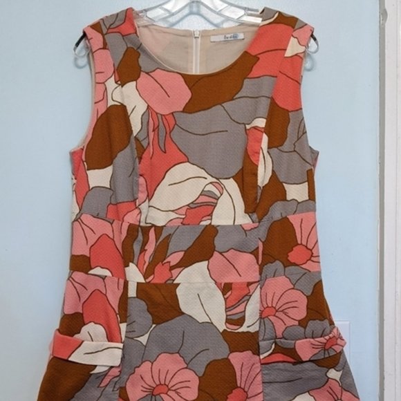 Boden (UK) retro 60s flower print dress with great pockets, size L - Picture 3 of 3